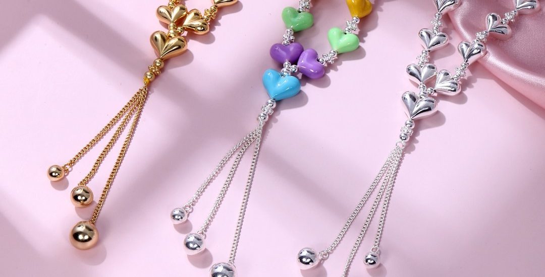 Three color tassel necklace for women, fashion jewelry wholesale
