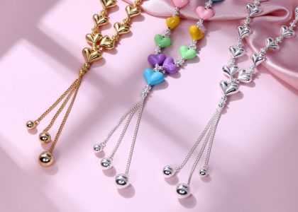 Three color tassel necklace for women, fashion jewelry wholesale