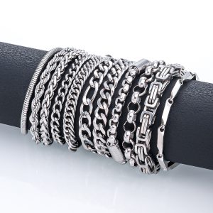 Stainless Steel Cuban Link Bracelet | Men's Hip-Hop Chain Bracelet | Wholesale